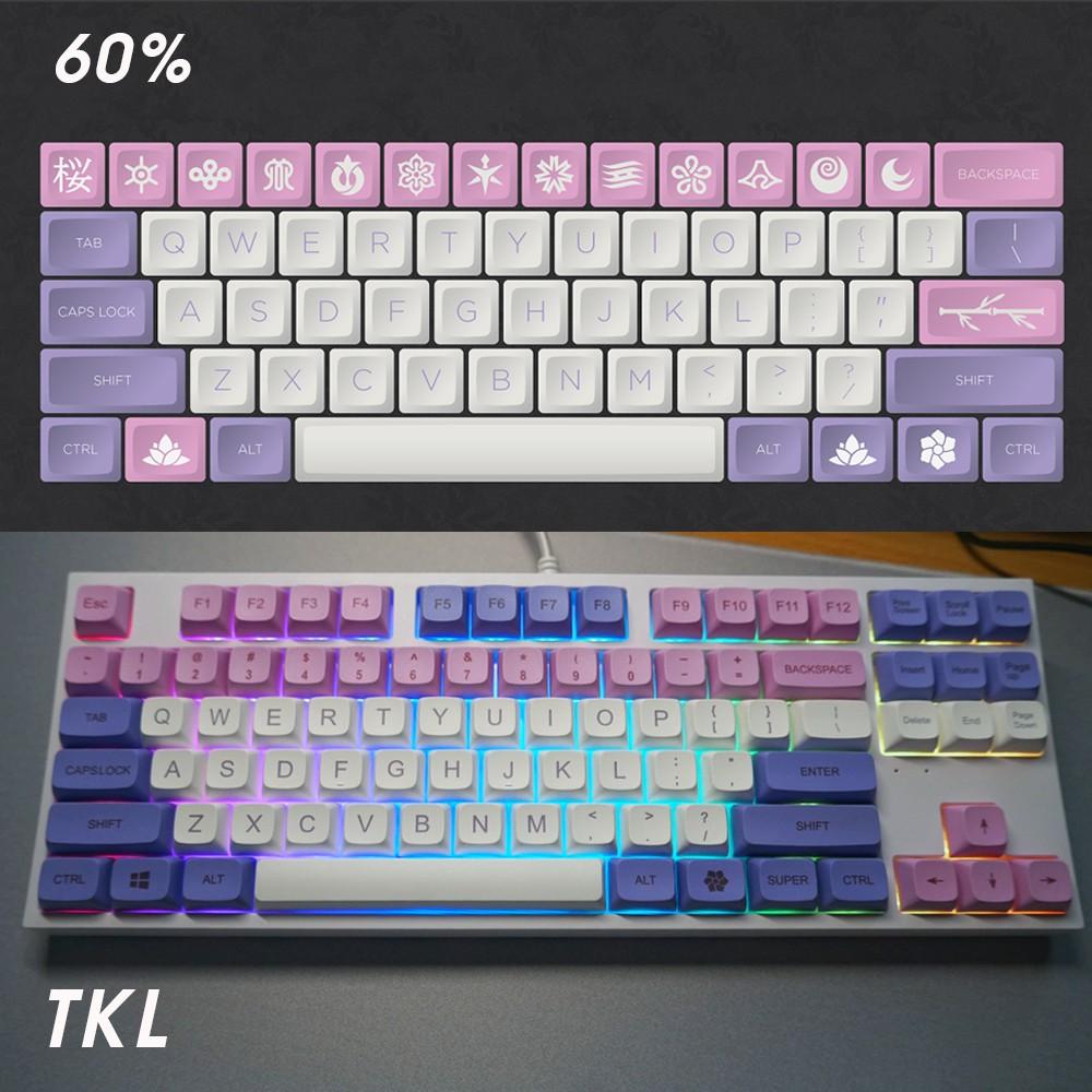 Keycap XDA Hana Thick PBT Dyesub Bộ Nút Cho Bàn Phím Cơ 134 Phím