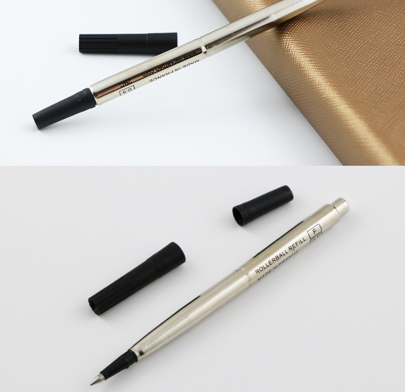 Ruột dạ bút ký, ruột bút bi cho các dòng bút Parker, Montblanc, Picasso, Lamy bi 0.5mmm siêu trơn - 2 màu đen, xanh - Xuất xứ: Pháp