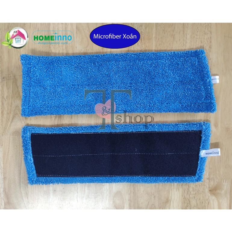 Tấm Lau Nhà Microfiber 45cm Homeinno Kiểu Dán Dạng Xoắn