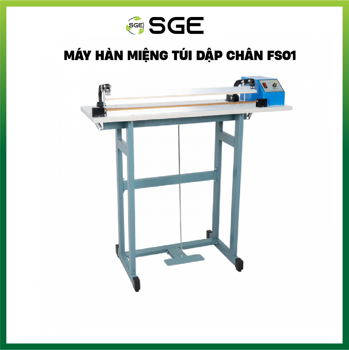 Máy hàn miệng túi dập chân FS01-80cm. Hàn được nhiều loại túi. Hàng chính hãng Thái Lan