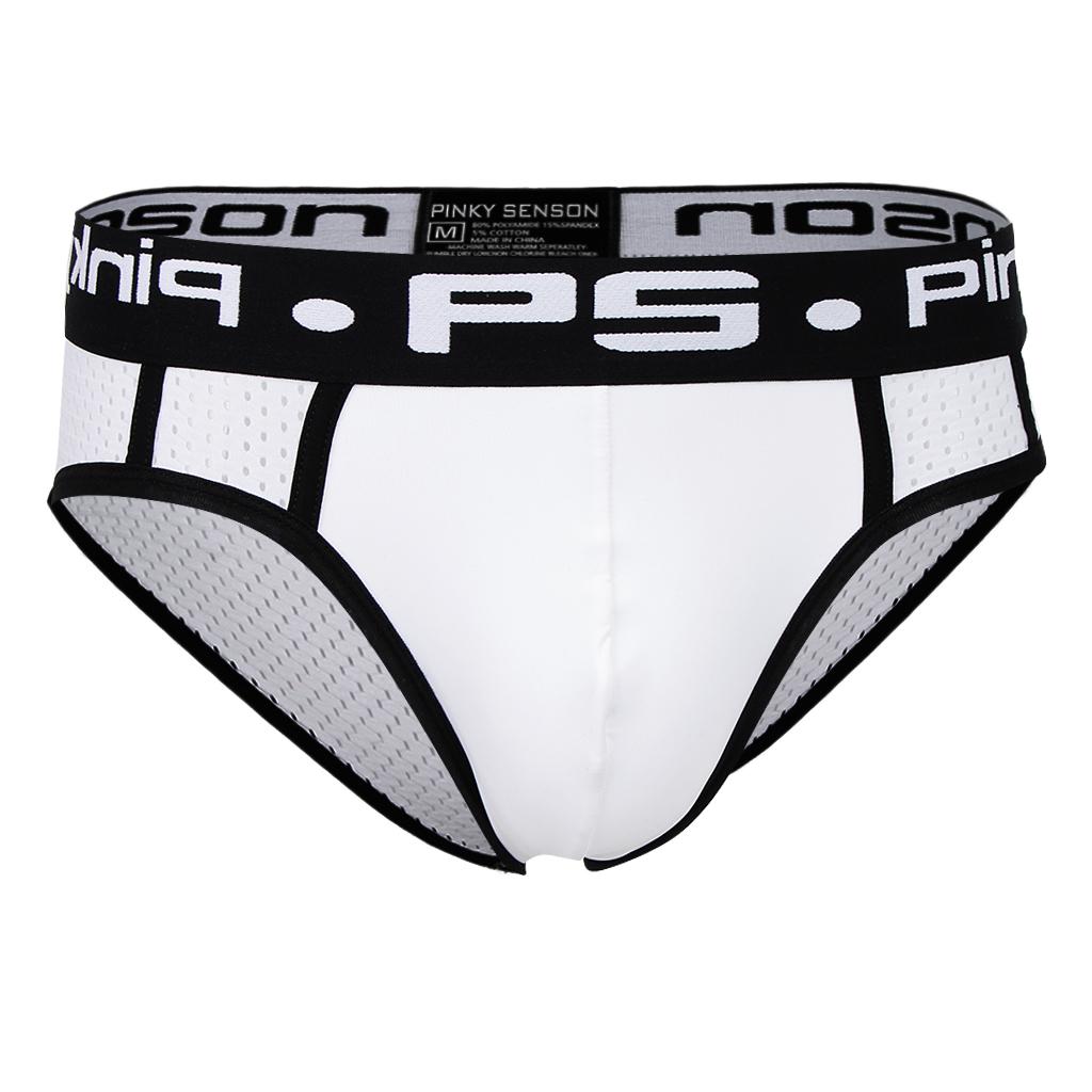 Men's Breathable Mesh Panties Low Rise Briefs Underwear