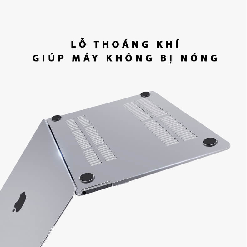 Case, ốp dành cho Macbook - Trong suốt [Tặng kèm nút chống bụi Macbook - Màu ngẫu nhiên] - Hàng chính hãng