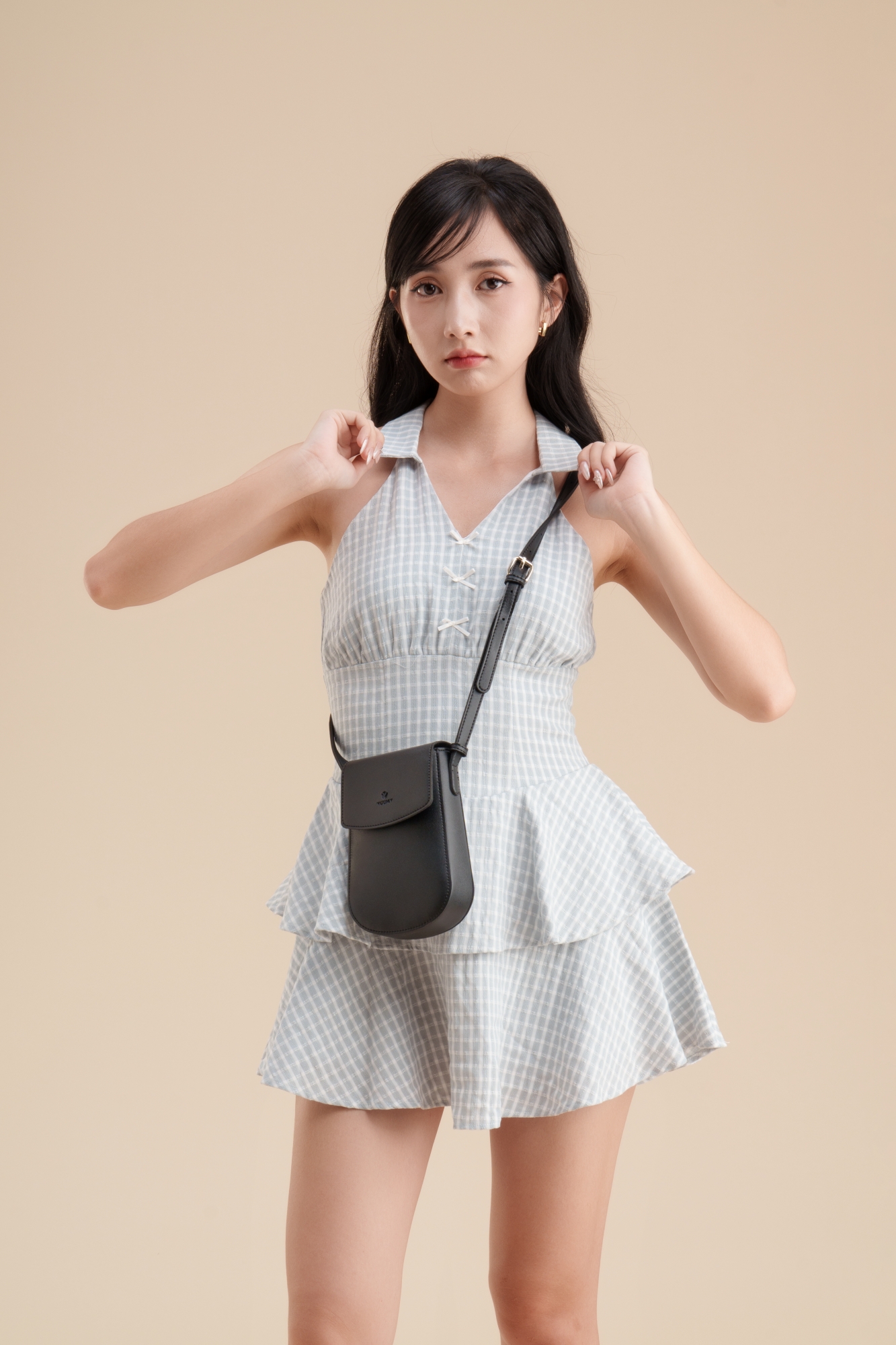 Túi Yuumy ( Thời trang nữ mini dáng đứng nắp gập thanh lịch - Túi đeo chéo da Seasand YN258 )