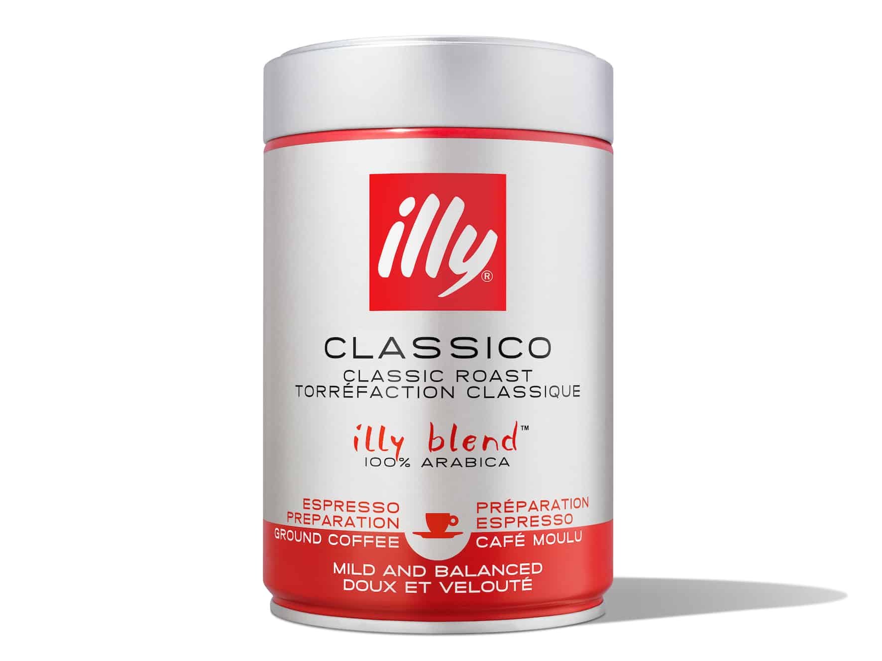 Cà phê bột pha máy Illy Classico Coffee Medium Roasted Espresso 100% Arabica - 250gr Ground - caramel, hoa cam và hoa nhài