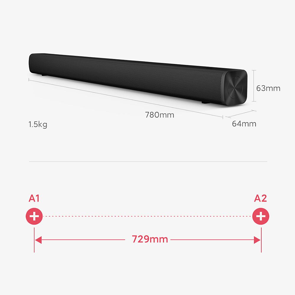 Loa tv redmi bt tv stereo soundbar aux 3.5mm có dây bt5.0 âm thanh không dây nhà hát truyền hình loa truyền hình treo tường 30W 220V Màu sắc: màu đen