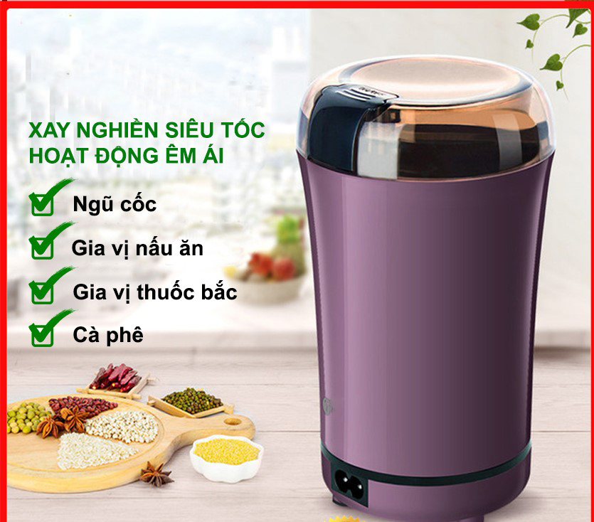 Máy xay tự động hạt khô mini hàng chính hãng siêu tiện lợi HBH