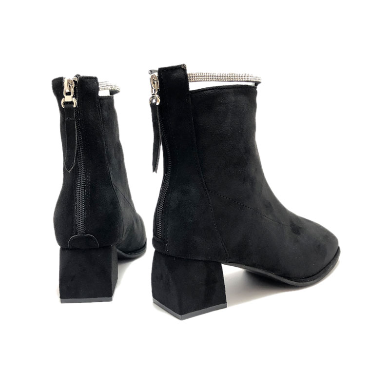 Boots nữ, 3 cm, mũi vuông, quai đá cổ Boots05