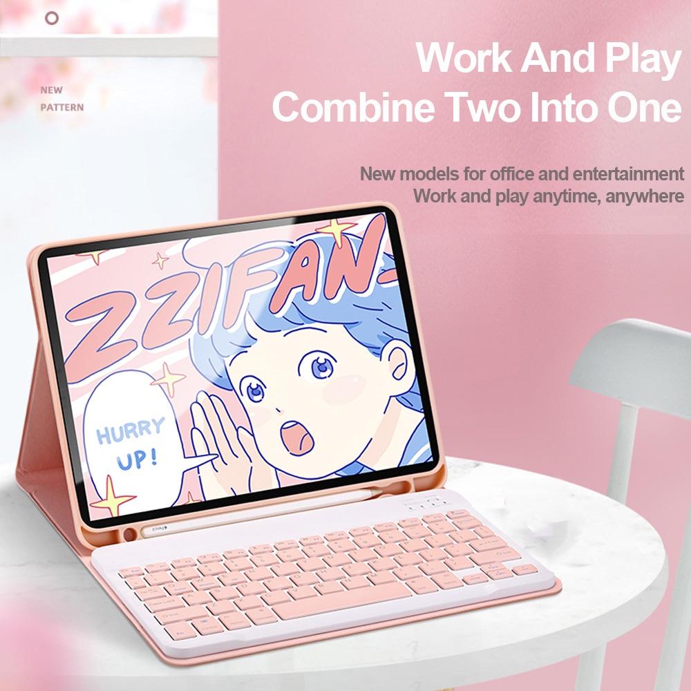 Ốp Máy Tính Bảng TPU Có Bàn Phím Bluetooth Và Ngăn Đựng Bút Cho iPad Pro 12.9 inch 2018 2020 2021