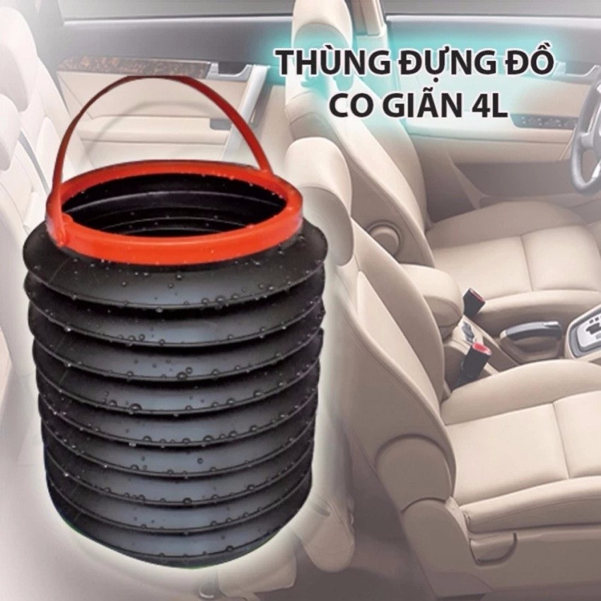 Thùng đựng đồ 4L co dãn cho ô tô