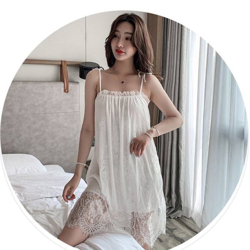Đầm ngủ hai dây dáng suông Q47 - Váy ngủ dể thương dáng suông- Đồ ngủ mặc nhà sexy