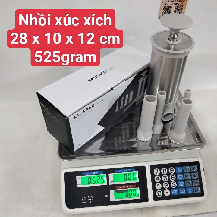 Ống Nhồi Xúc Xích, Dụng Cụ Nhồi Lạp Xưởng, Dồi Inox 304 Đa Chức Năng