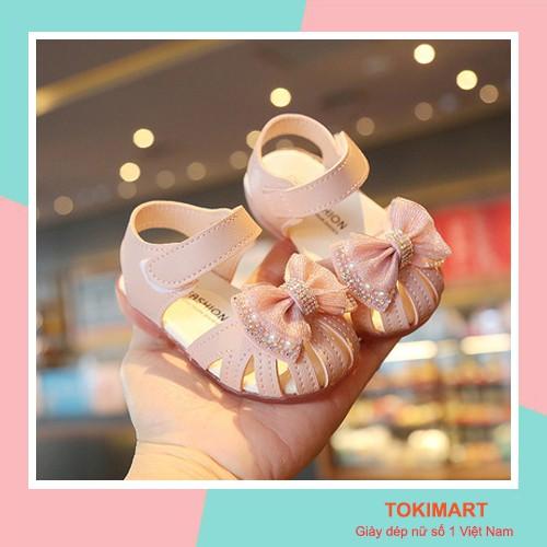 Dép sandal cho bé họa tiết nơ xinh xắn cho bé từ 0-4 tuổi SN02