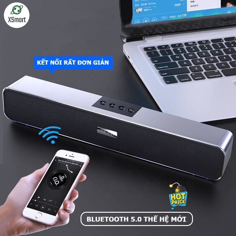 Loa Bluetooth Không Dây Cao Cấp XSmart A36 PRO BASS 2021 Âm Thanh Nghe Nhạc Siêu Đã Tương Thích Điện Thoại Máy Tính Laptop Tivi - Hàng Chính Hãng