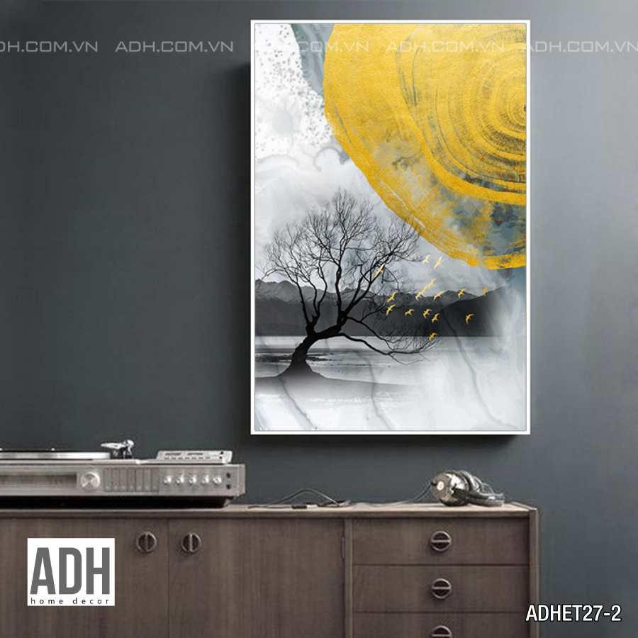 Tranh khung canvas treo tường cây trừu tượng
