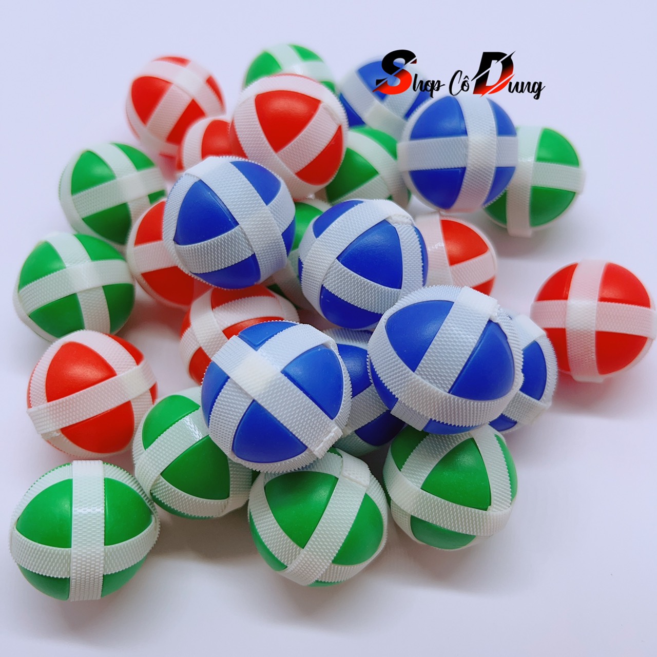 Combo 10 Quả Bóng Ném Dính Rèn Luyện Tính Tập Trung Cho Bé, đồ chơi bóng dính cho bé - Quà tặng phát triển kỹ năng cho bé