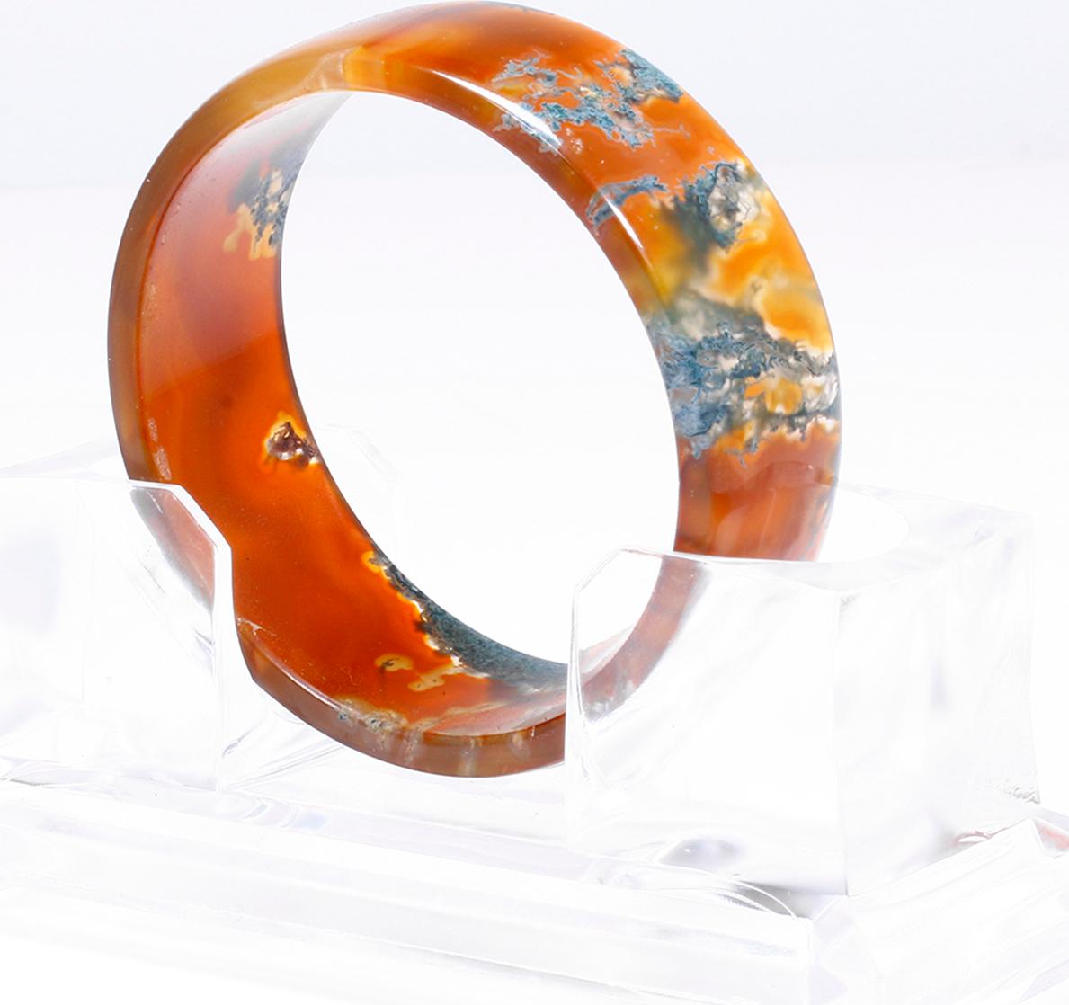 Vòng Tay Băng Ngọc Thủy Tảo Huyết Bản Vuông ni 50mm mệnh hỏa , thổ - Ngọc Quý Gemstones