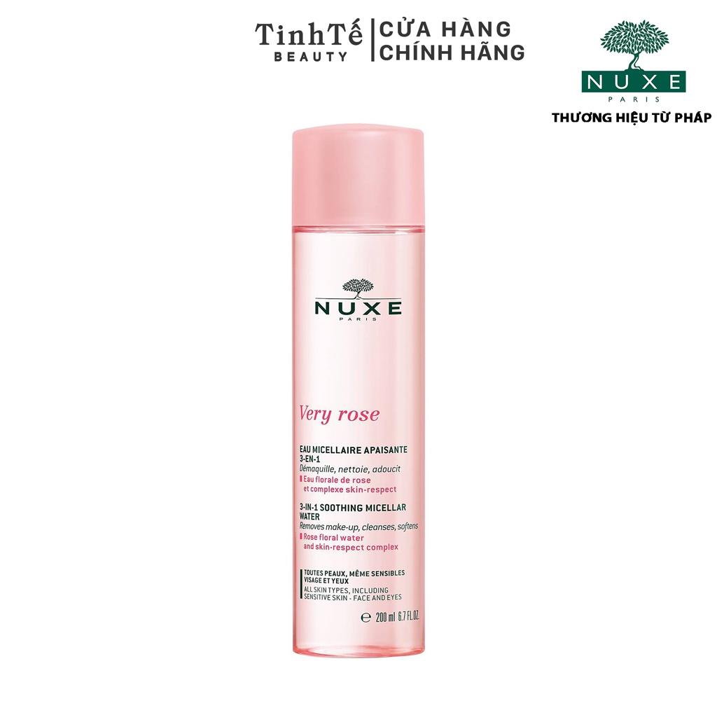 Nước tẩy trang Nuxe 3-in-1 Soothing Micellar Water Very Rose 200 ml