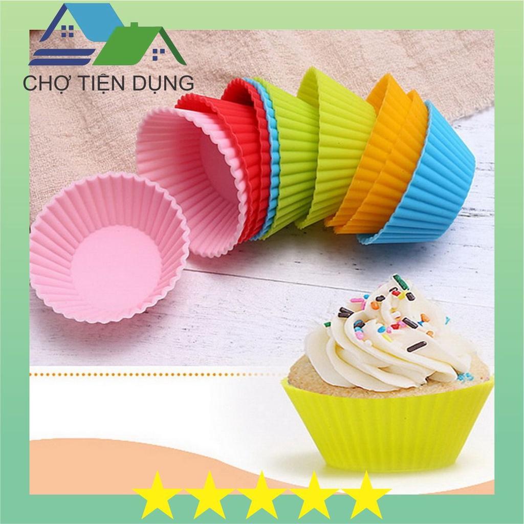 Khuôn Bánh Cupcake Silicon Khay Khuôn Dụng Cụ Làm Bánh Muffin Tái Sử Dụng Nhiều Lần - CUPCAKESILI