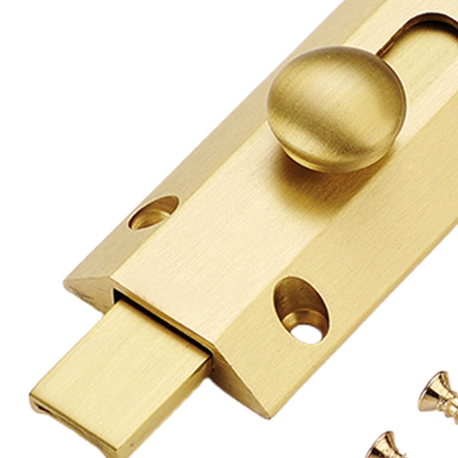 Multiunction Door Security Slide Lock Latch Thickened Rustproof Heavy Duty Brass Door Lock