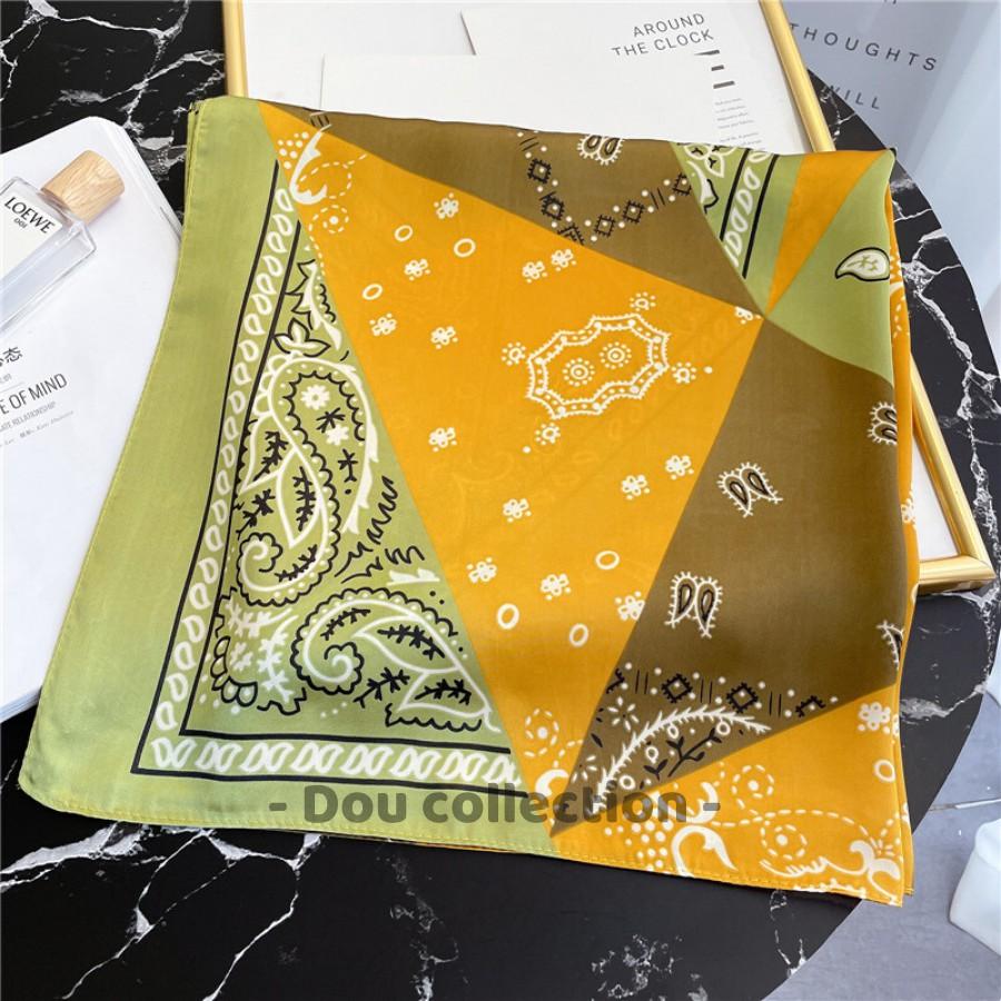 Khăn Turban Bandana EXO Cao Cấp Họa Tiết Tế Bào Đơn Phối Nhiều Màu Chất Lụa Chiffon - 70x70cm - Mã B010