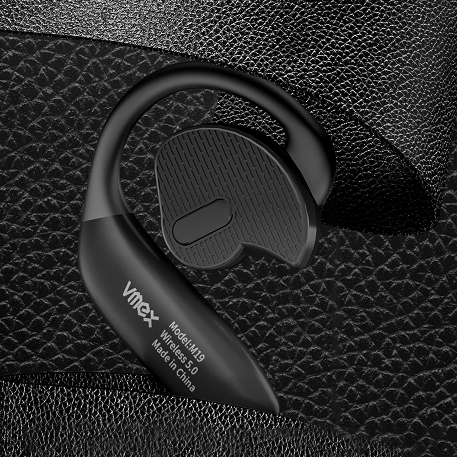 Earphones Earbuds Bluetooth Single Ear Hook for Office Sports Anti Sweat Cell Phones Earpiece