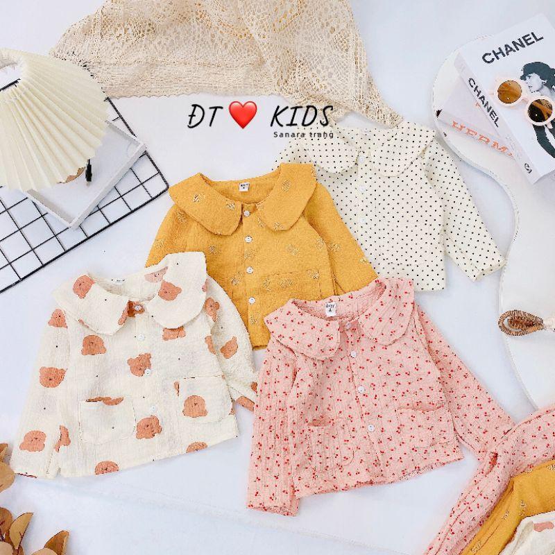 Bộ Pijama cho bé gái từ 9-20kg chất xốp nhăn