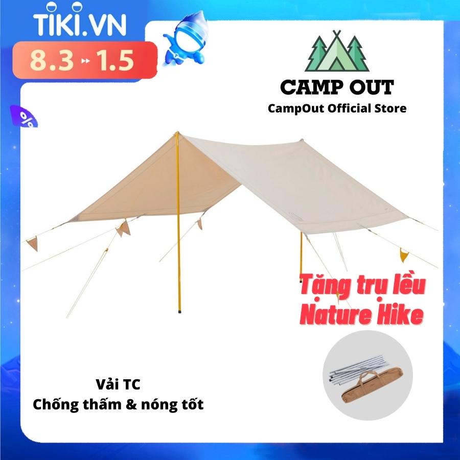 Bạt cắm trại campout tăng bạt mái che du lịch dã ngoại đồ cắm trại chống thấm nóng vải nhẹ A139