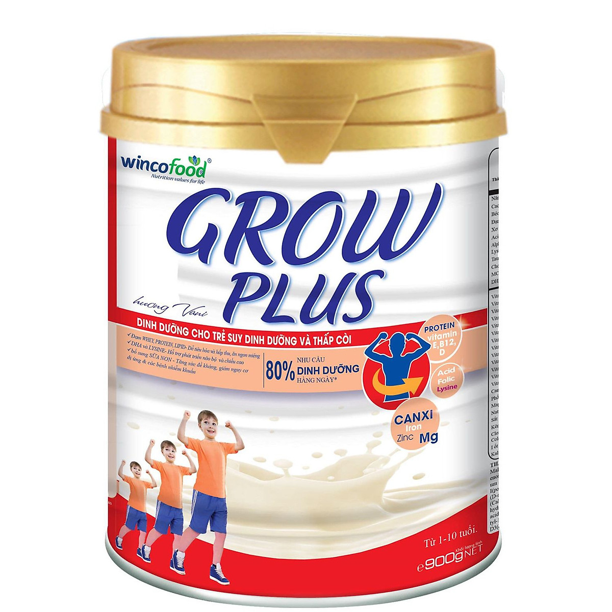 Sữa non Wincofood GROWPLUS 850g dành cho trẻ suy dinh dưỡng, thấp còi