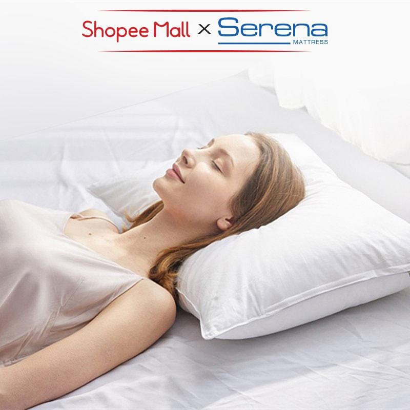 Ruột Gối Nằm Ngủ Đầu Giường Bông Hơi Cao Cấp SERENA MATTRESS Chính Hãng Vỏ Ruột Gối Nằm Bông Êm Ái 40x60 50x70