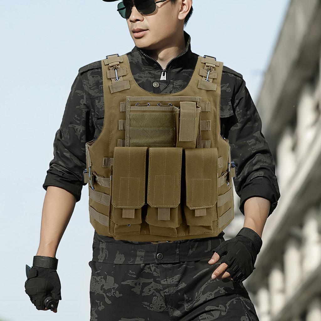 Plate Carrier Assault Gear Jacket for Men Women Outdoor Khaki