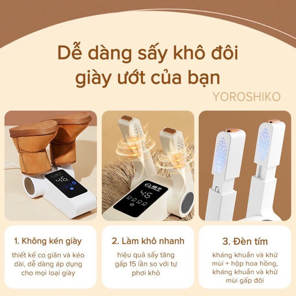 Máy Sấy Giày, Làm Khô Khử Mùi Hôi Tất Vớ, Diệt Vi Khuẩn bằng tia UV Cho Giày Của Bạn, Siêu Nhanh Khô