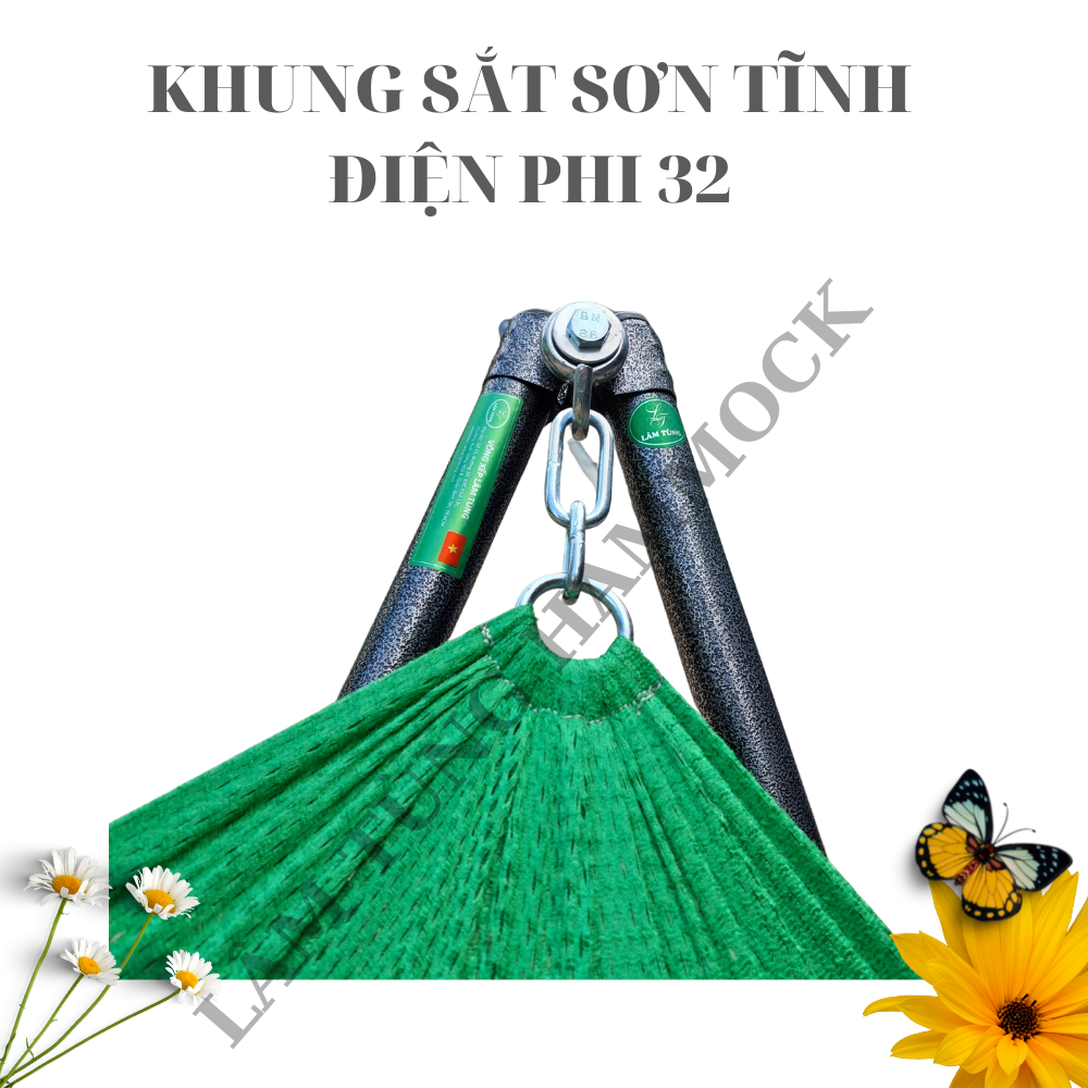 Khung võng xếp sơn tĩnh điện cỡ lớn ống tròn phi 32