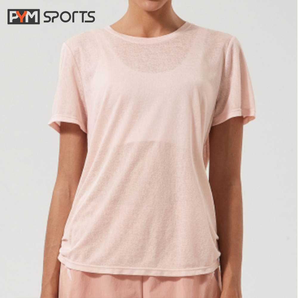 Áo phông ren C195 - PYMAT026 tập gym, yoga 4 màu, mặc  thoáng mát, thoải mái