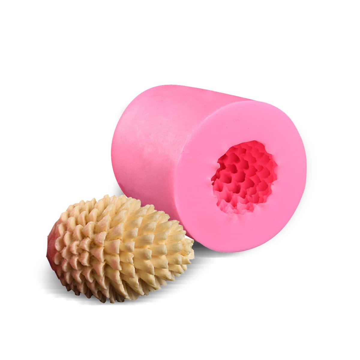 Hình dạng silicon thông, nấm cand nến Giáng sinh, hình dạng nến 3D của nón thông, hình dạng casting nến DIY