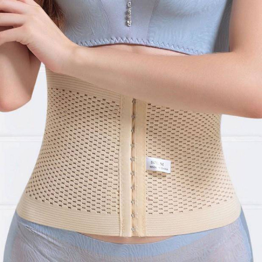 Đai nịt bụng sau sinh 3 nấc móc cài định hình eo thon gọn