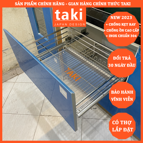 Kệ Để Xoong Nồi Tủ Bếp Dưới Đa Năng NAN DẸT INOX 304 Ray Âm Giảm Chấn - Bảo Hành Vĩnh Viễn - Có Thợ Lắp