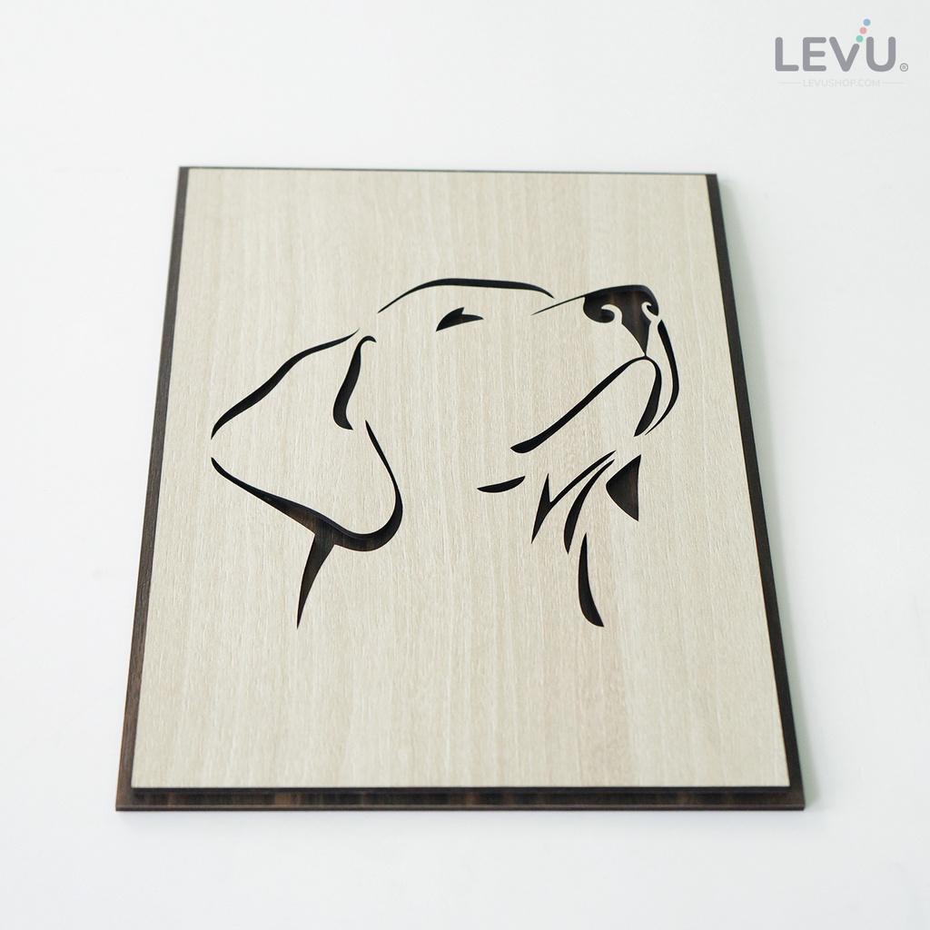Tranh treo tường tuổi Tuất biểu tượng hình con Chó 12 con giáp LEVU DV11