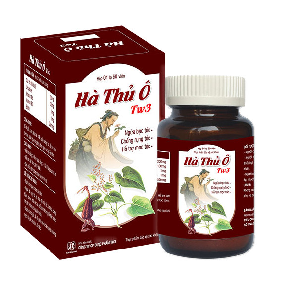 Thực phẩm chức năng: Hà Thủ Ô TD3 Plus  lọ 30 viên ngăn ngừa bạc tóc và giảm gãy rụng tóc.