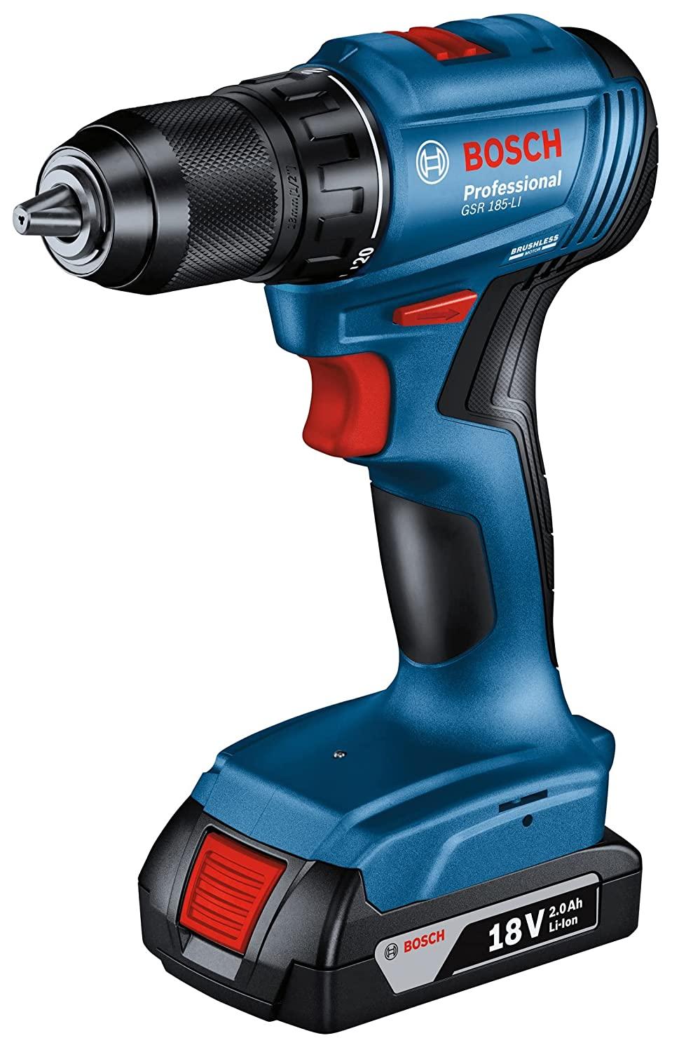 MÁY KHOAN VẶN VÍT DÙNG PIN 18V BOSCH GSR 185-LI - HÀNG CHÍNH HÃNG