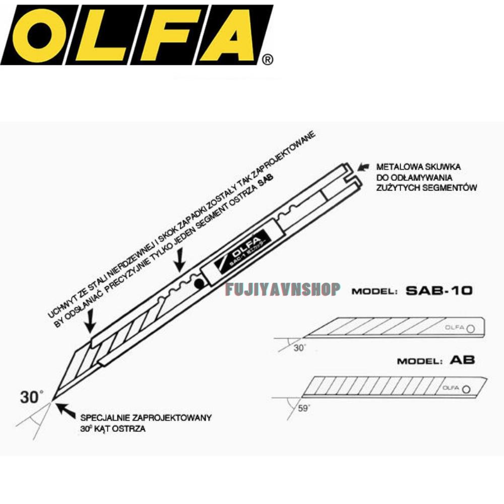 Dao cắt trổ bằng thép không gỉ OLFA - SAC-1