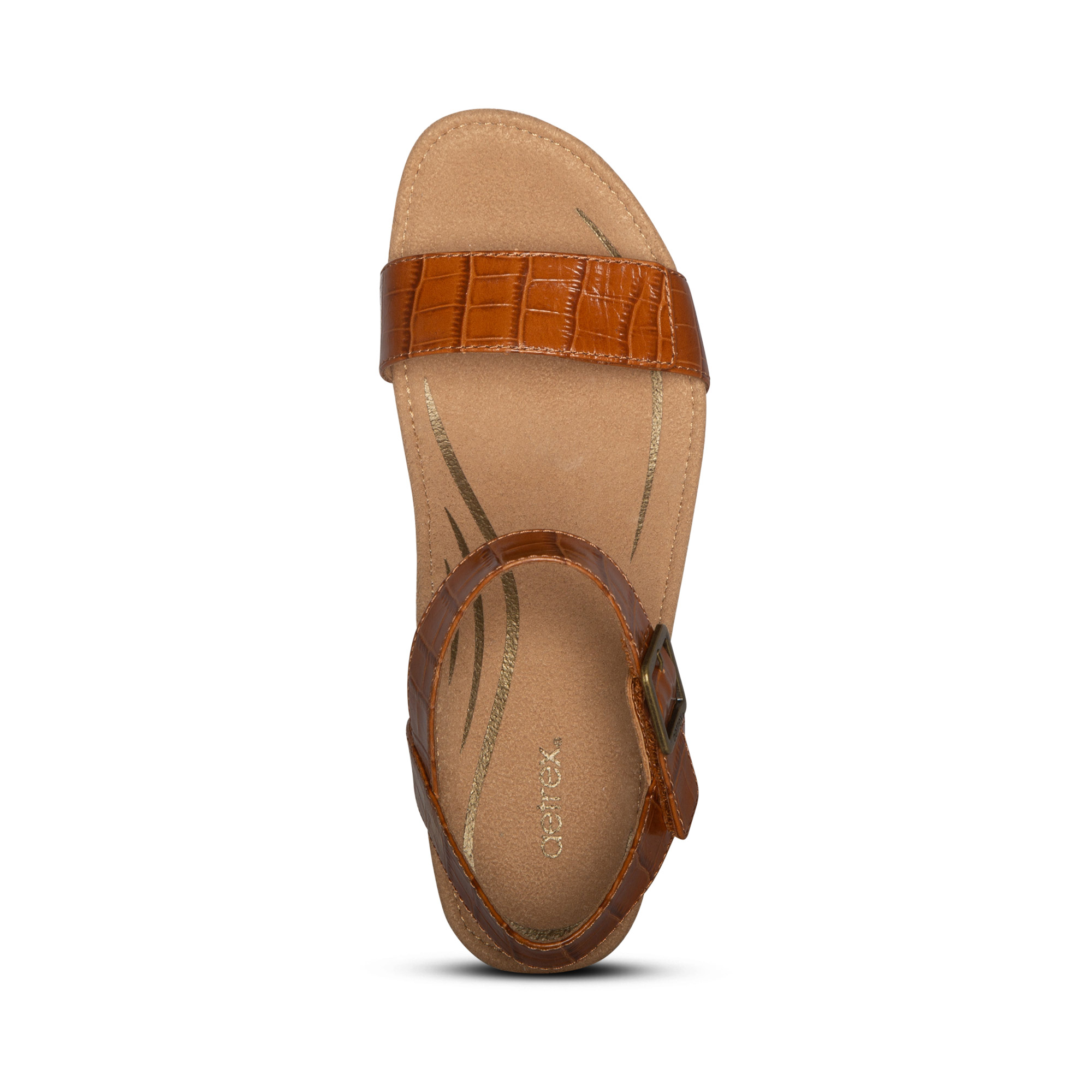 Sandal sức khỏe nữ Aetrex Sydney Cognac