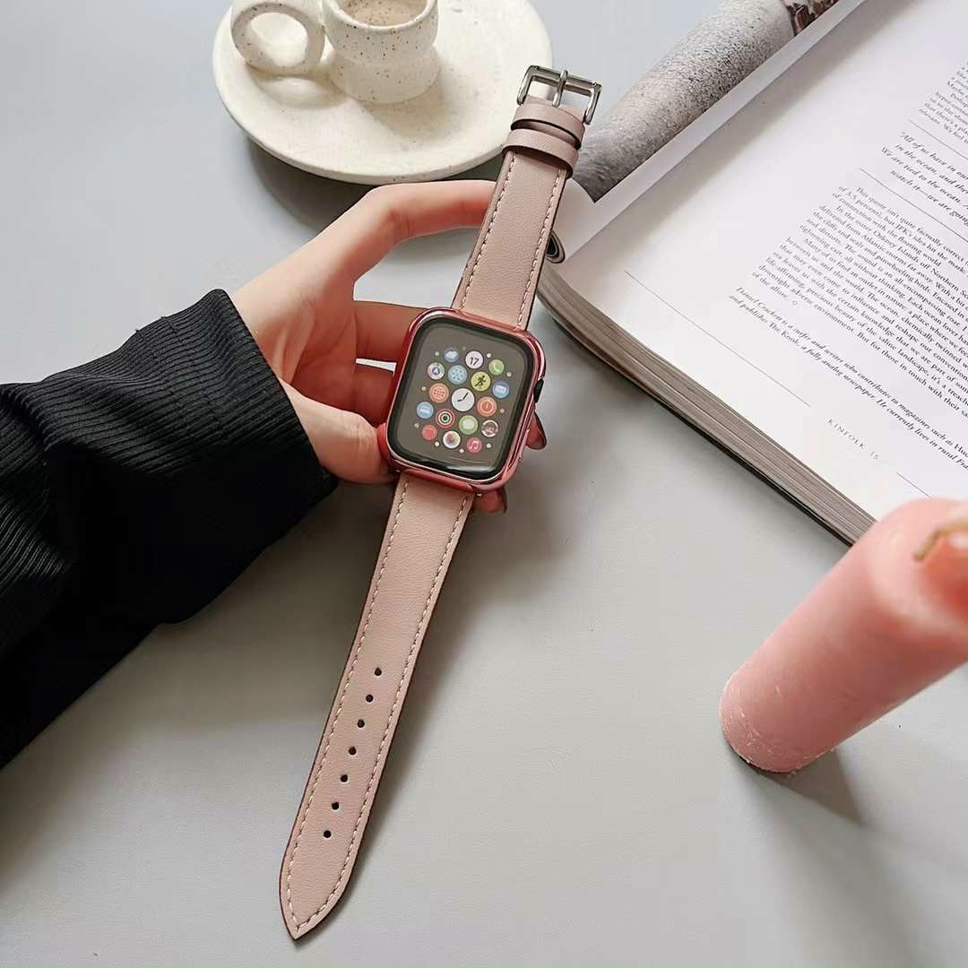 Bộ Dây đeo Da cao cấp và Ốp Bảo vệ dùng cho Apple Watch size 42/44/45mm nhiều màu - PHỤ KIỆN ĐIỆN THOẠI XỊN XÒ