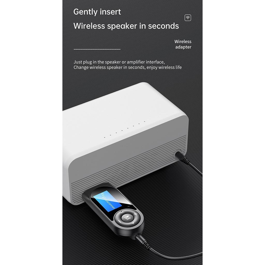 2 in 1 LCD USB Bluetooth 5.0 Adapter Stereo Audio Receiver & Transmitter