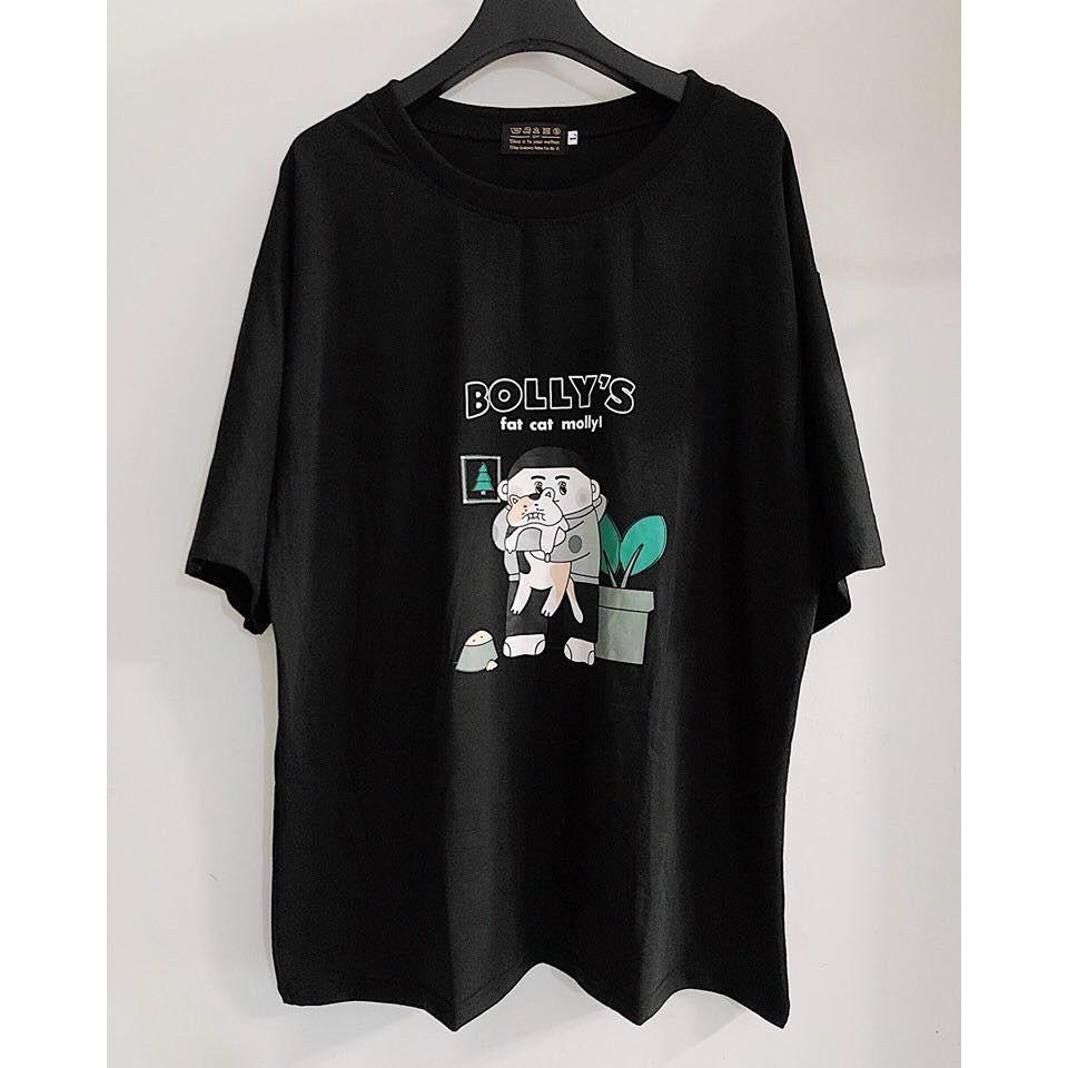 Áo Thun Tay Lỡ Unisex Hình con chó dễ thương Freesize