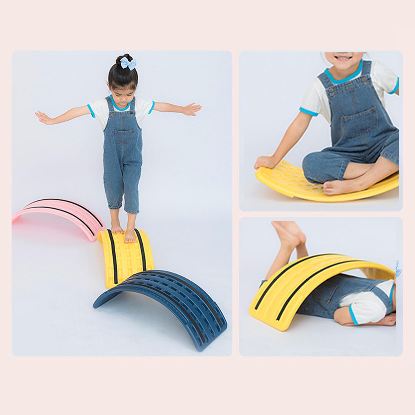 2Pcs Multifunctional Wobble Board Nonslip Open Ended Toy Balancing Toys Board Kids Balance Board for Stability Children Toddlers Workout