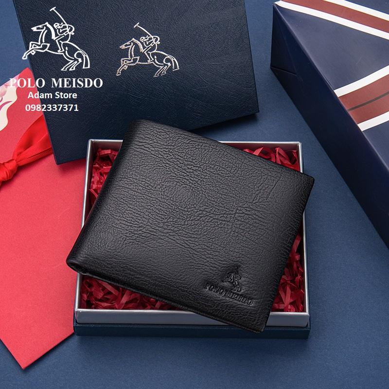 Ví Da Bò Nam Cao Cấp POLO MEISDO Sang Trọng Làm Quà Biếu Tặng Sinh Nhật BH 2 Năm