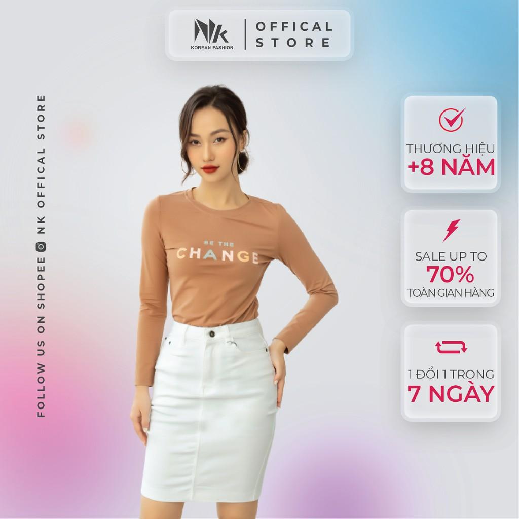 Chân Váy Thiết Kế Công Sở NK FASHION Dáng Ôm Cạp Cúc Basic, Vải Jeans Nhập Hàn Mềm Mịn, Cao Cấp NKFCV2101007