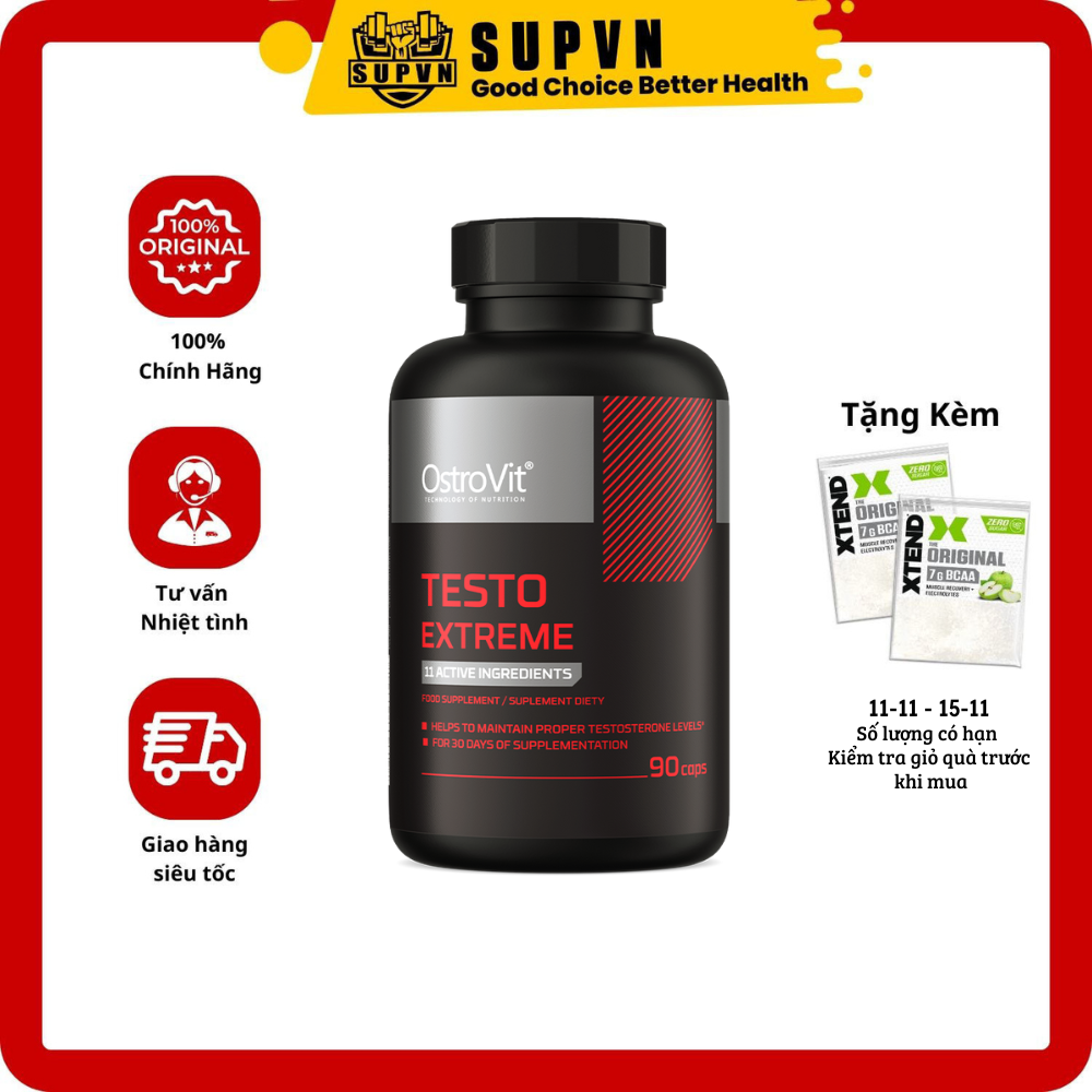 Ostrovit Testo Extreme 90 Viên Hỗ Trợ Tăng Test Hoocmon Nam TESTO BOOSTER - Từ Ba Lan