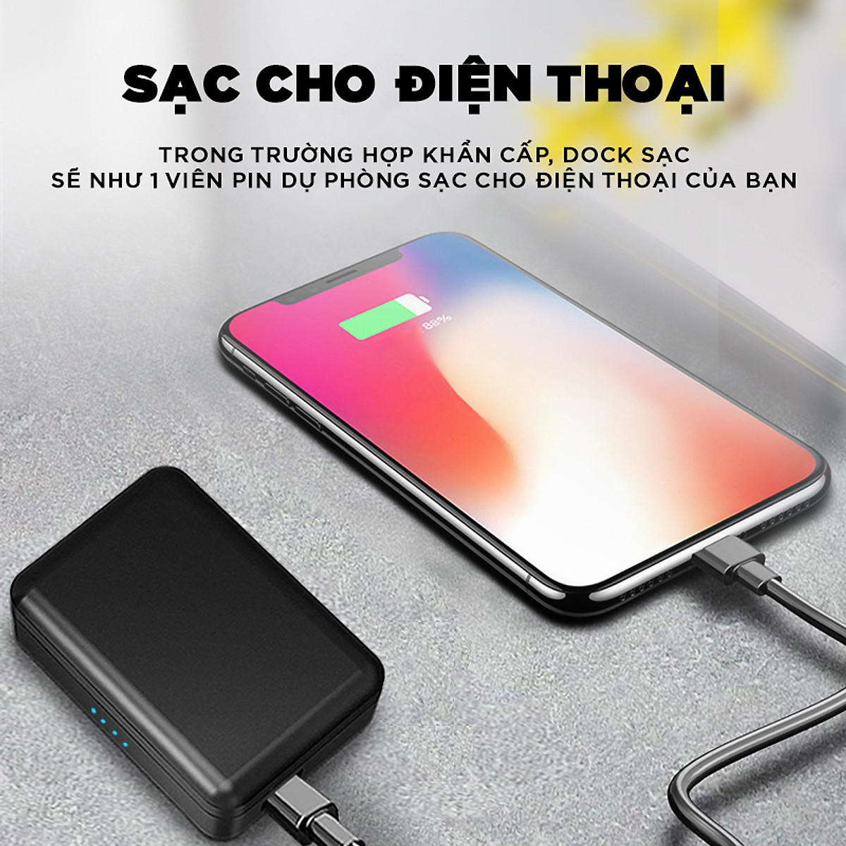 TWS Bluetooth  VINETTEAM PLUS 5.0 Tai Nghe Không Dây Tai Nghe Tai Nghe Tiếng Ồn CVC 8.0 Chống Tai Nghe IPX7 Chống Thấm Nước Cảm Ứng Stereo Tai Nghe Với 3600 MAh Hộp Sạc Cao Cấp -Chính Hãng