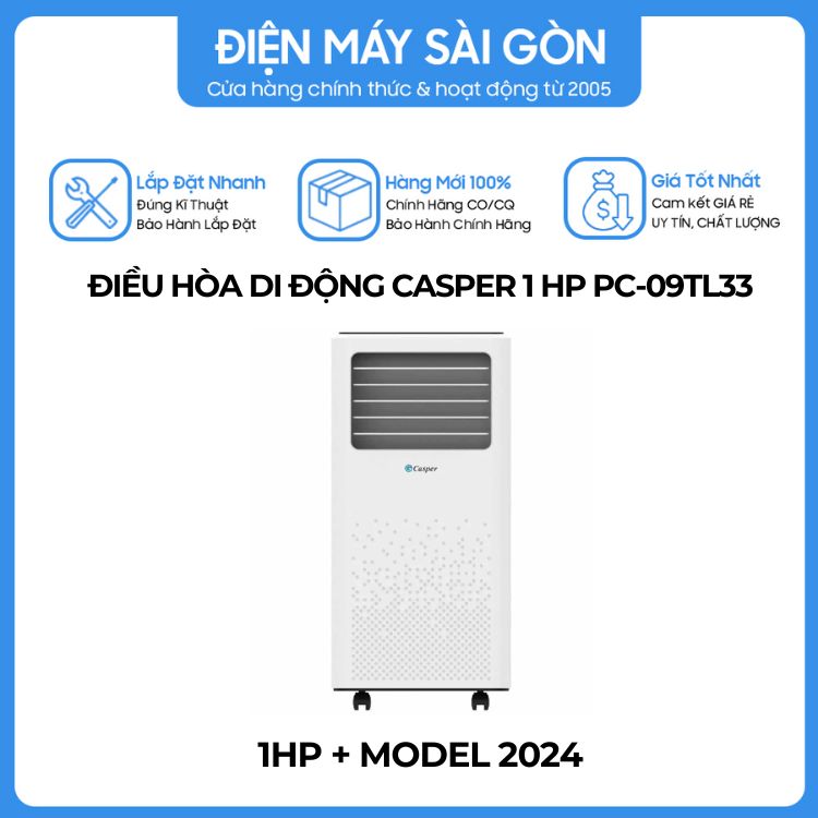 Điều hoà di động Casper 1.0hp PC-09TL33 - Hàng chính hãng